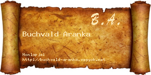 Buchvald Aranka névjegykártya